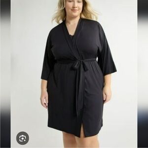 NWT joyspun black robe L/XL